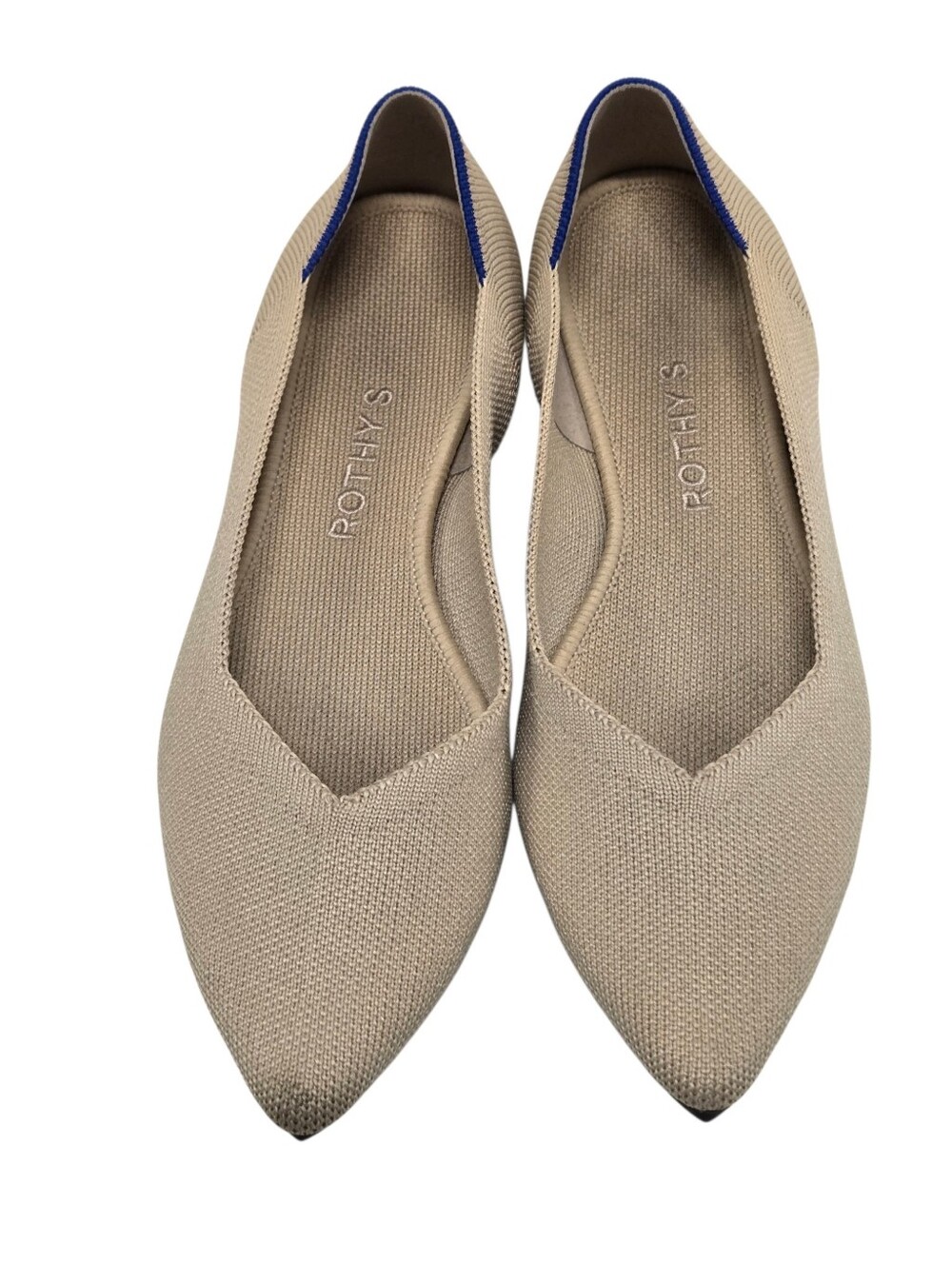 Rothy's The Point Ecru Women's Siz 8.5 Slip On Flat‎ Pointed Toe